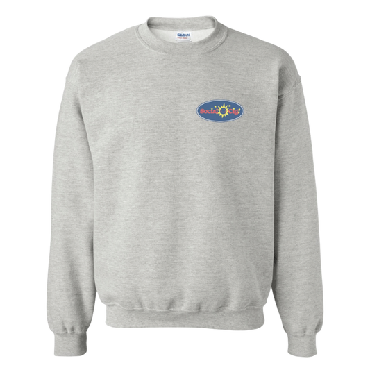 Social Cig Retro Crewneck on Gildan Heavy Blend garment