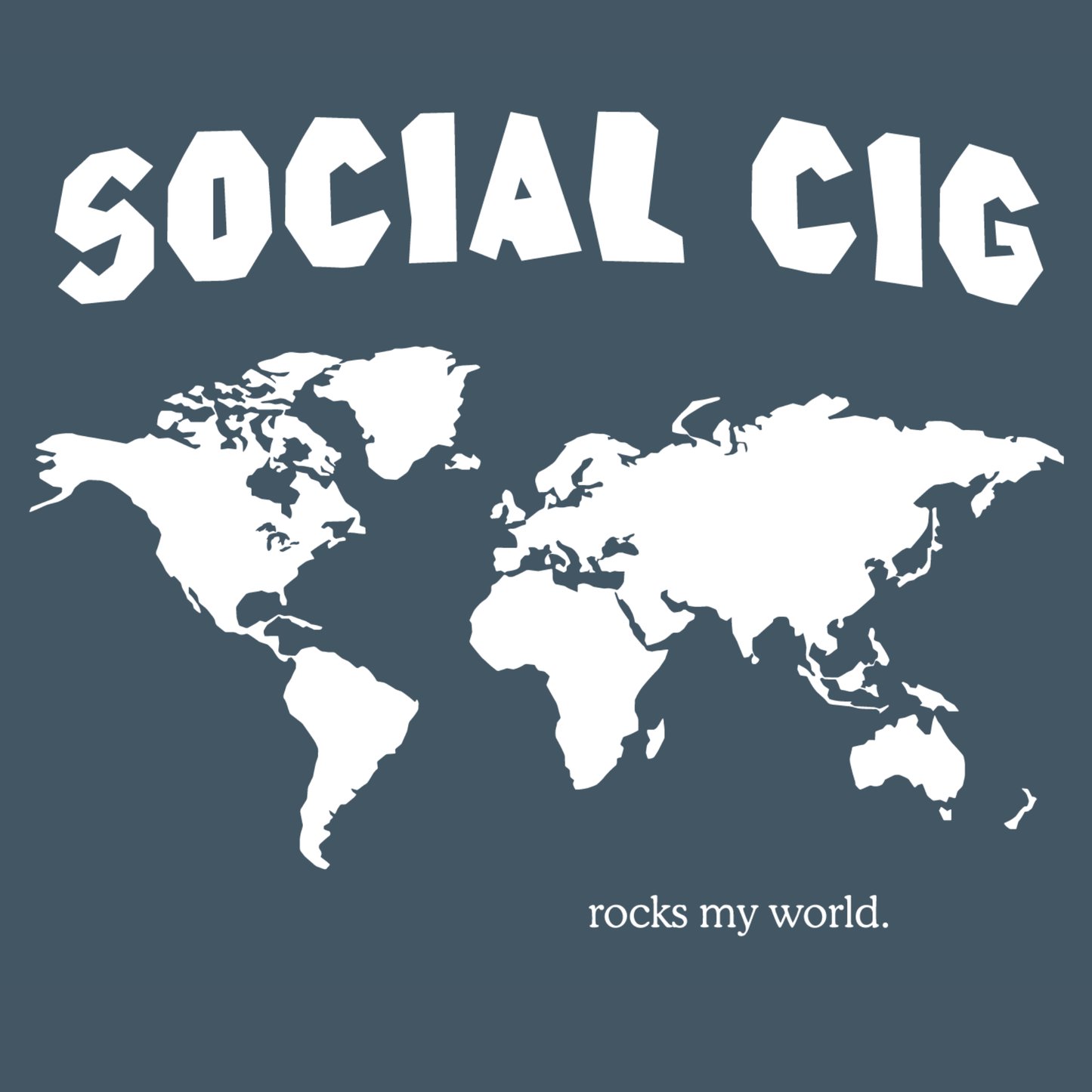 World Tee (Steel Blue)