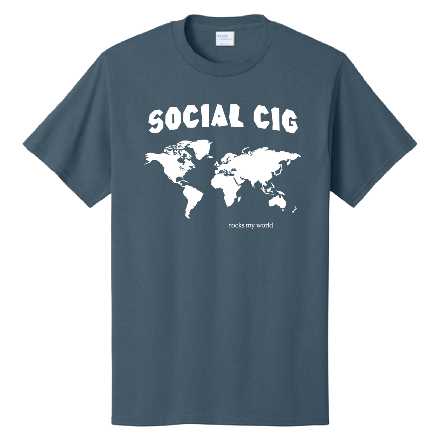 World Tee (Steel Blue)