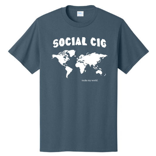 World Tee (Steel Blue)